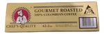 Gourmet 100% Colombian Coffee - Ground 42 Packets Rich Flavor. Fixed Price $96.99.