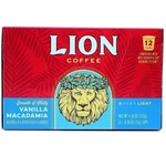 Lion Coffee Vanilla Macadamia Medium Roast 12 Pods - Hawaiian Flavor. Fixed Price $19.99.