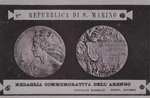 A2870) Republic Of San Marino Postcard With Commemorative Medal Arengo. Fixed Price $17.45.