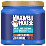 Maxwell House Half Caff Original Medium Roast 25.6 Ounce (pack Of 1), Brown. Fixed Price $21.61.