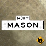 San Francisco California 1400 Mason Street Blade 1965 Road Sign 30X10. Fixed Price $126.65.