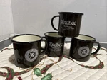 4 Ardbeg Ultimate Islay Single Malt Scotch Whisky Metal Coffee Enamel Mugs 3.5"D. Fixed Price $39.99.
