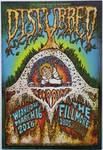 Disturbed Concert Poster San Francisco 2016 F-1400 The Fillmore. Fixed Price $22.50.