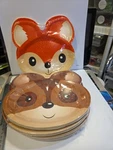 Michaels Celebrate Thanksgiving 9" Squirrel, Fox Paper Plates, 12 Ct Each. Fixed Price $13.53.