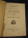 1840 Giovanni Pacini Michele Cammarano Saffho Lyric Tragedy San Carlo Naples. Fixed Price $186.10.