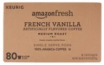Amazonfresh 80 Ct. K-cups, French Vanilla Flavored Medium Roast, Keurig K-cup.... Fixed Price $69.11.