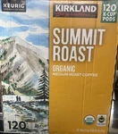 Kirkland Signature Summit Organic Medium Roast Coffee 120K-CUP Pods Exp 09/2026. Fixed Price $57.99.