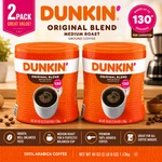 2-PACK Dunkin' Donuts Original Blend Ground Coffee, Medium Roast, 45 Oz.. Fixed Price $76.95.