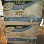 Simply Nature Fair Guatemalan Light Roast Coffee Pods, 12 Count - Pack 3. Fixed Price $13.99.