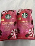 (2) Starbucks Coffee Peppermint Mocha Ground Bags 11OZ Bb 5/20/26. Fixed Price $25.00.