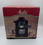 New Melitta 4 Cup Cafe Cappuccino Espresso Machine Maker Coffee MEX1B Frother. Fixed Price $49.99.