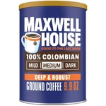 Maxwell House 100% Colombian Ground Coffee, 9.9 Oz Canister. Fixed Price $18.20.