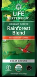 Rainforest Blend 100% Organic Decaf Ground Coffee 12 Oz. Fixed Price $23.00.