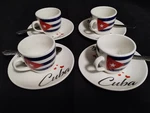 3 Oz 12 Espresso Coffee Cups Flag Taza Cafesito Bandera Cubana. Fixed Price $29.99.