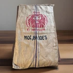 Rustic Mocha Joes Coffee Burlap Jute Sack Cameroon Lion Logo Bag Decoration. Fixed Price $17.28.