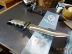 Muela 10 3/4" Survival Knife 420A S.s Blade Sawback Green & Black Handle CI-5161. Fixed Price $83.71.
