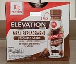 Elevation By Millville Meal Replacement Chocolate Shake 66FL Oz 1.95L (6 Bottles. Fixed Price $27.67.