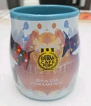 Panamanian Duran Cafe Puro Coffee Mug Danzas Panamenas Turquoise Aqua Taper Rim. Fixed Price $12.28.