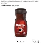 Nescaf Cl Sico Instant Coffee, Dark Roast Jar (10.5 Oz). Fixed Price $6.50.