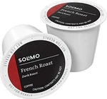 Amazon Brand - Solimo Dark Roast Coffee Pods, French 24 Count (pack 1). Fixed Price $19.99.