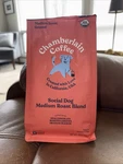 Chamberlain Coffeesocial Dog Medium Roast Ground 12OZ Pouch Organic. Fixed Price $15.00.