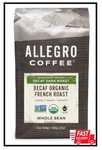 Allegro Decaf Organic French Roast Ground Coffee, Non-gmo, 12 Oz. Fixed Price $17.00.