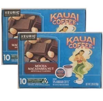 Kauai Coffee Mocha Macadamia Nut Single Serve Pods 10% Hawaiian Keurig 2PK. Fixed Price $32.99.