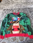 Ugly Christmas Sweater - 99 Jane Street Brewdolph Santas Drinking Camo Mens. Fixed Price $18.00.