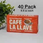 Cafe Llave Espresso Coffee Decaffeinated 8.8 Oz Each - Lot 40 Pack. Fixed Price $254.99.