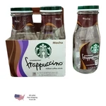 4 Starbucks Empty Clean Frappuccino Coffee Glass Bottles&lids 9.5 Oz Label Mocha. Fixed Price $5.99.