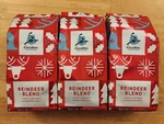 Caribou Reindeer Blend Cheery & Decadent Dark Roast Ground Coffee Lot 3 Bags. Fixed Price $7.99.