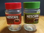 Vintage Nescafe Instant Coffee 2 Oz. Jars Set Decaffinated Regular Labels Look!. Fixed Price $49.99.