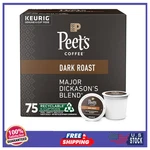 Peets Coffee, Dark Roast Keurig K-cup Pods Major Dickasons Blend 75 Count. Fixed Price $55.56.