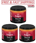 (3 Pack) Folgers Black Silk Ground Coffee, Dark Roast, 22.6 Oz Canister. Fixed Price $46.99.