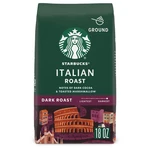 Starbucks Ground Coffee Dark Roast Italian 100 Arabica Bag 18 Oz. Fixed Price $17.92.