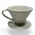 Ceramic Pour Over Coffee Dripper Single Cup V60 Style Filter Cone White. Fixed Price $11.98.