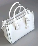 Michael Kors Maple Stud Optic White Saffiano Leather Large Satchel Dust Bag Nwt. Fixed Price $129.99.