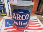 Arco Coffee 2LB Can 32OZ Tin Country Store Vintage Empty Andresen Byan Duluth Mn. Fixed Price $39.99.