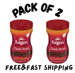 (pack 2 ) Folgers Classic Roast Instant Coffee, 8-OUNCE Jar. Fixed Price $11.40.