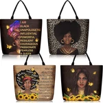 4 Pack African American Tote Bags For Women Large Shoulder Black Girl.... Fixed Price $25.92.