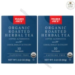 Pack 2 Trader Joes Organic Roasted Herbal Tea Coffee Alternative 10 Bags. Fixed Price $22.99.