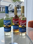 Torani Coffee Syrup Variety Pack Vanilla Caramel French 3 750ML. Fixed Price $18.99.