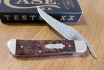 Case Xx New 64068 Brown Maple Burl Handle Single Blade Russlock Knife/knives. Fixed Price $110.99.