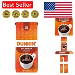 Dunkin 100% Colombian Medium Roast Ground Coffee, 11 Ounces Vibrant Flavor. Fixed Price $18.99.