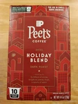 Lot 10 Peet's 2025 Holiday Blend Dark Roast Ground Coffee K-cups Peets 8/7/26. Fixed Price $5.99.