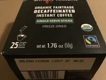 Mount Hagen Decaf COFFEE-(25)-SINGLE Serve Sticks Organic (freeze-dried) 1.76 Oz. Fixed Price $7.50.