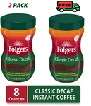 Folgers Classic Decaf Instant Coffee, 8-OUNCE Jar (about This Itempack 2). Fixed Price $12.29.