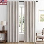 Blackout Curtains Light Blocking Faux Linen Insulated Drapes Privacy Set Of 2 Us. Fixed Price $50.62.