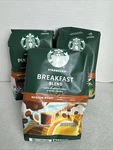 Starbucks Whole Bean Med Roast Coffee Breakfast Blend 3/12OZ Bags Bb 06-04-26. Fixed Price $30.00.