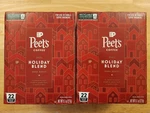 Lot 44 Peet's 2025 Holiday Blend Dark Roast Ground Coffee K-cups Peets 8/7/26. Fixed Price $12.99.